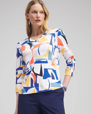 Abstract Everyday 3/4 Sleeve Tee