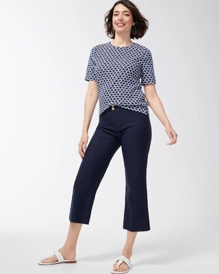 Cool Ikat Cotton Crew Neck Tee