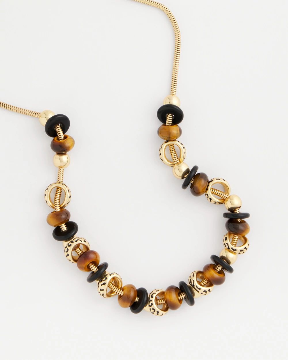 Adjustable Beaded Short Necklace click to view larger image.
