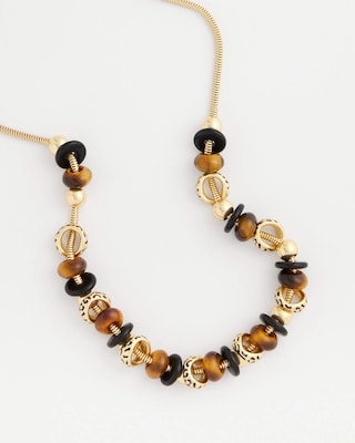 Adjustable Beaded Short Necklace click to view larger image.