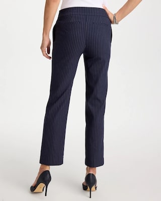 Brigitte™ Straight Pinstripe Cropped Pants click to view larger image.