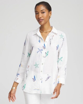 No Iron™ Island Linen Shirt click to view larger image.