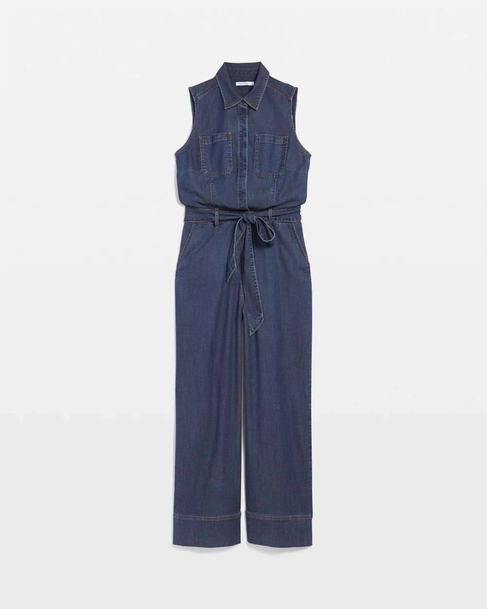 Denim Wide-Leg Jumpsuit
