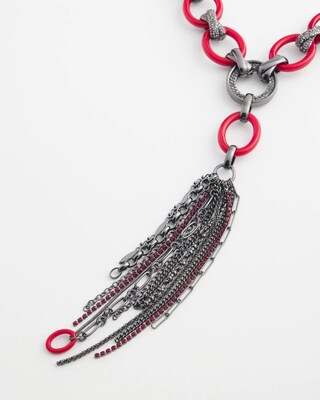 Red Link Hematite Necklace