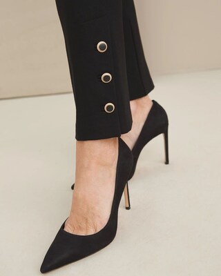 So Slimming Juliet Horn-Button Ankle Pants