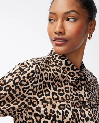 Leopard Denim Jacket