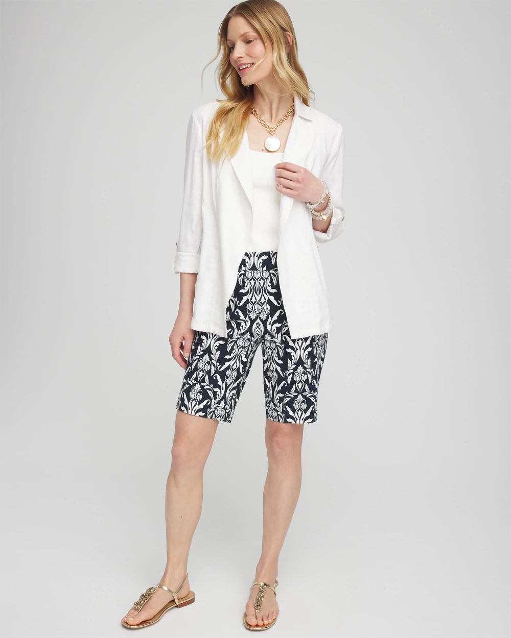 Brigitte 10" Swirl Print Shorts