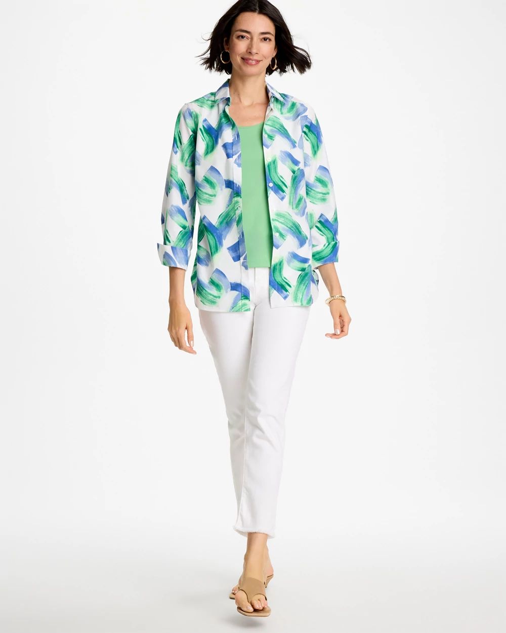 No Iron™ Printed Stretch Shirt