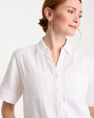 Cotton Gauze Camp Shirt click to view larger image.