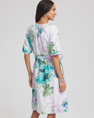 Floral Linen Shirtdress click to view larger image.