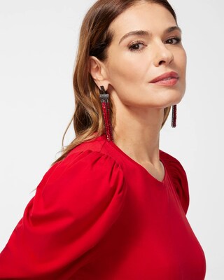 Touch of Cool Ruched Sleeve Top
