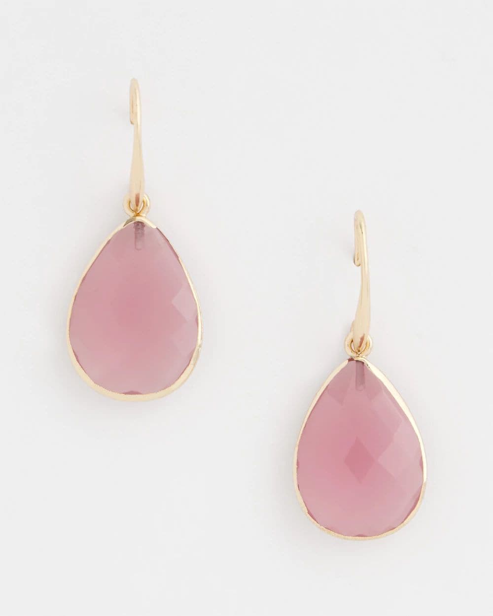 Pink Teardrop Fishwire Earrings