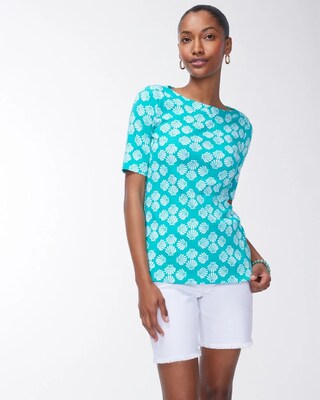 Pima Shell Print Everyday Tee