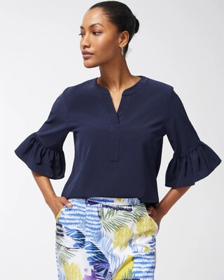 Zenergy UPF Neema Ruffle Sleeve Top