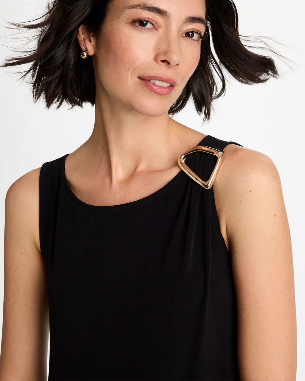 Petite Travelers™ Knit Buckle Maxi Dress