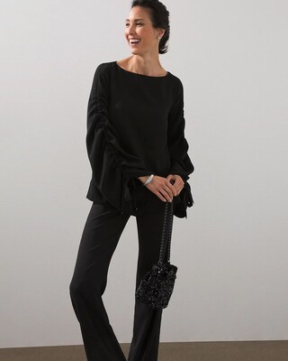 Black Label Ruched Detail Top