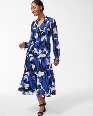 Chiffon Floral Midi Dress