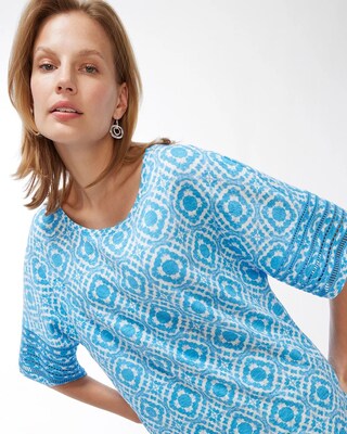 Linen Cutwork Tee