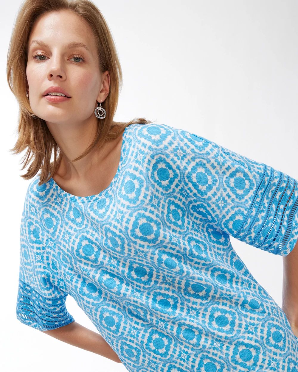 Linen Cutwork Tee