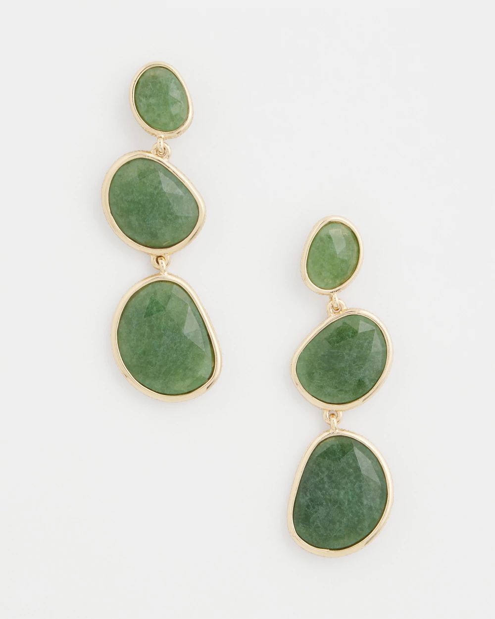 Genuine Jade Drop Earrings click to view larger image.