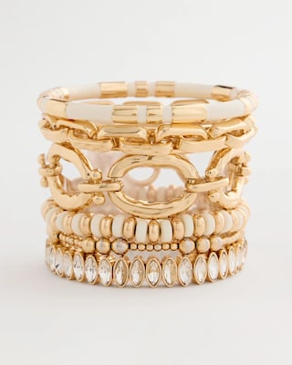 White Enamel Hinge Bangle click to view larger image.