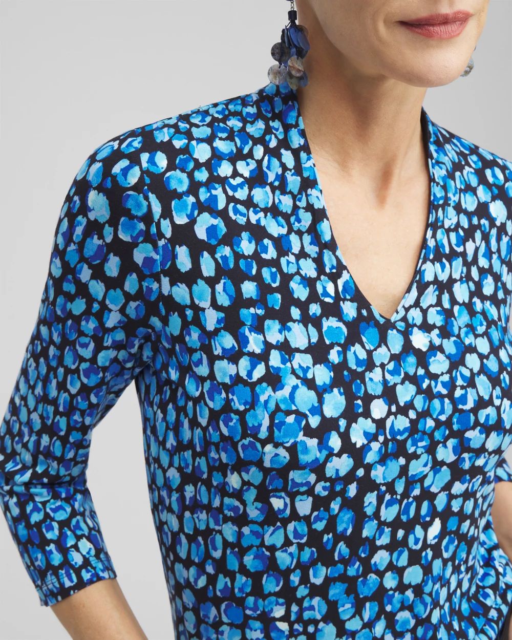 Touch of Cool™ Dot 3/4 Sleeve Tee