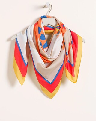 Giraffe-Print Square Scarf