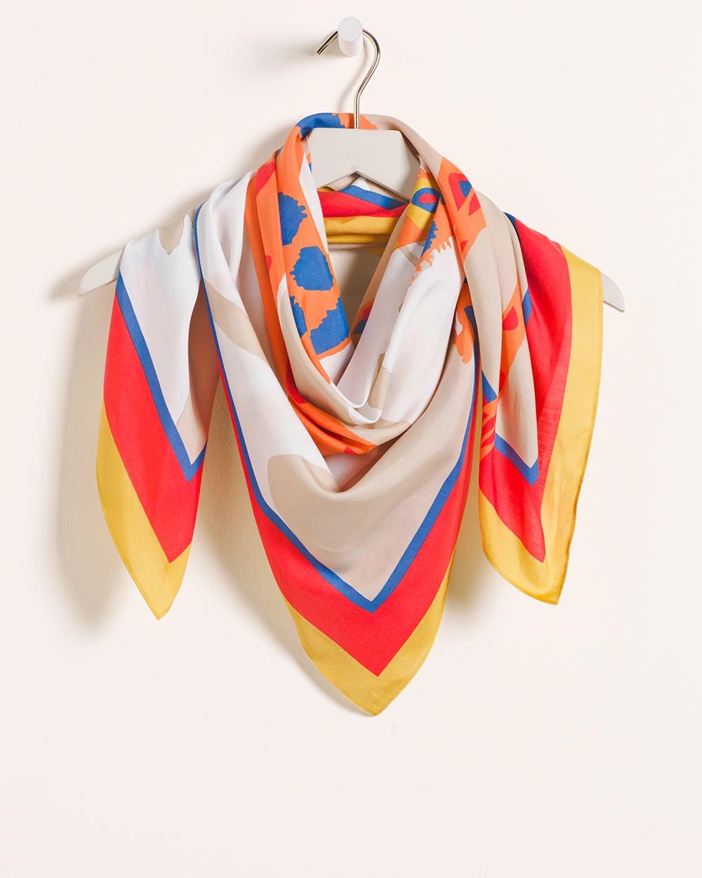 Giraffe-Print Square Scarf