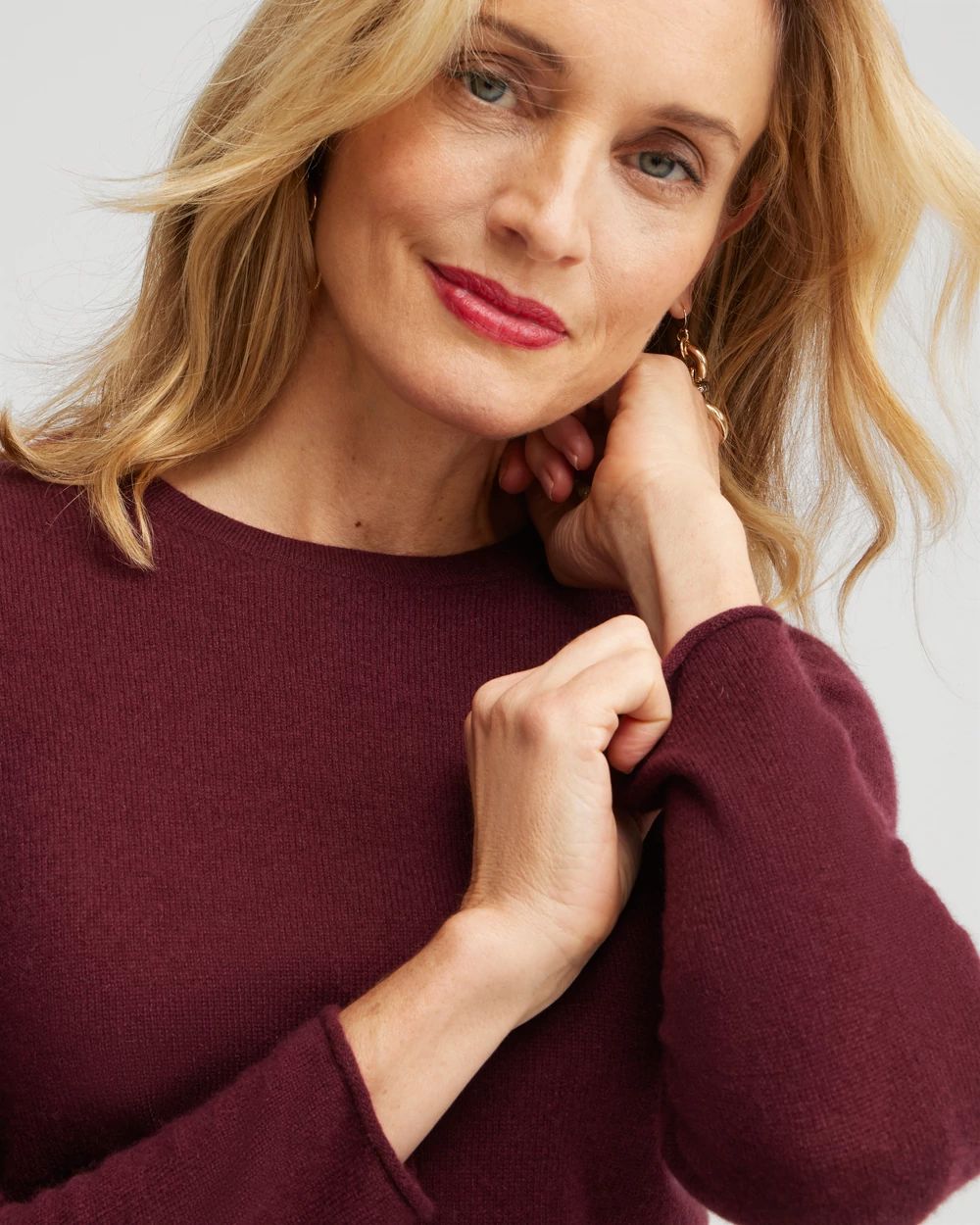 Cashmere Crew Neck Sweater click to view larger image.