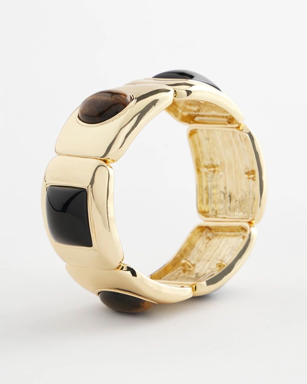 Chico's Originals Neutral Gold Stretch Bracelet
