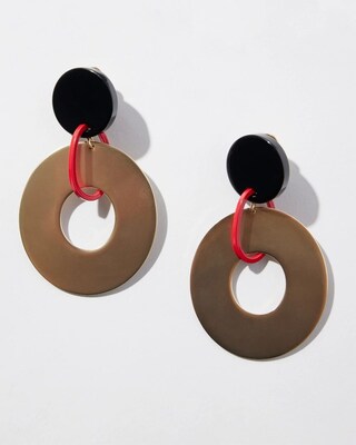 Round Gold Tone Clip-on Earrings