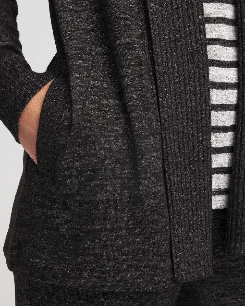 Zenergy® Rib-Trim Long Cardigan