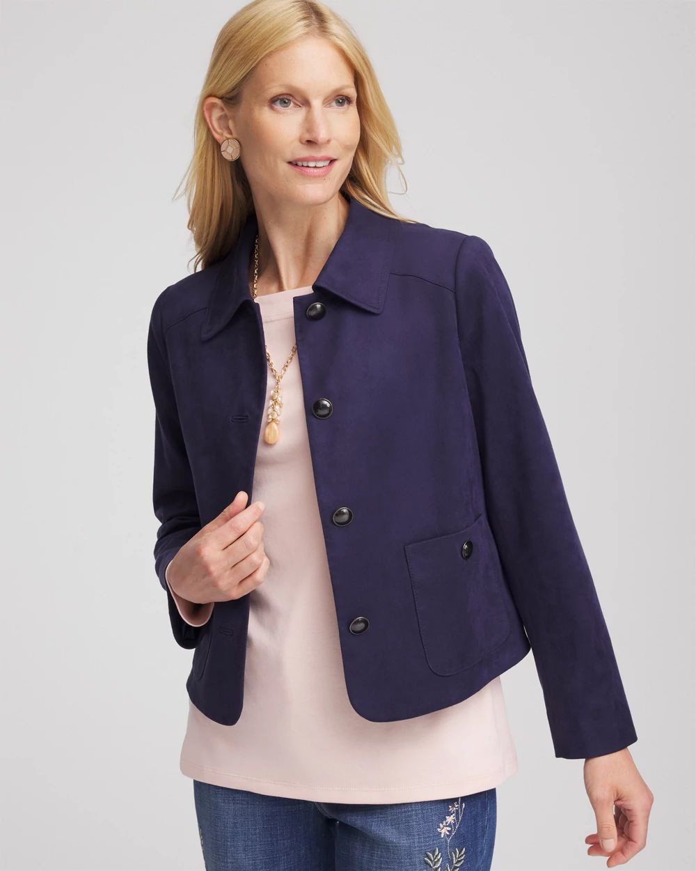 Suede Cropped Jacket