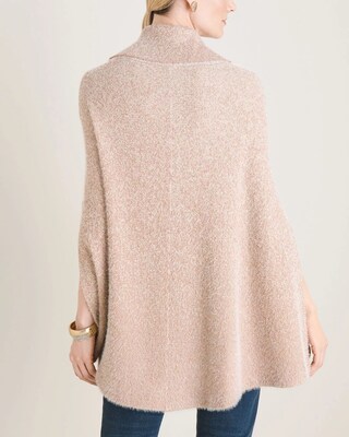 Fuzzy Shine-Knit Cape