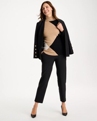 Intarsia Ella Colorblock Turtleneck Sweater click to view larger image.