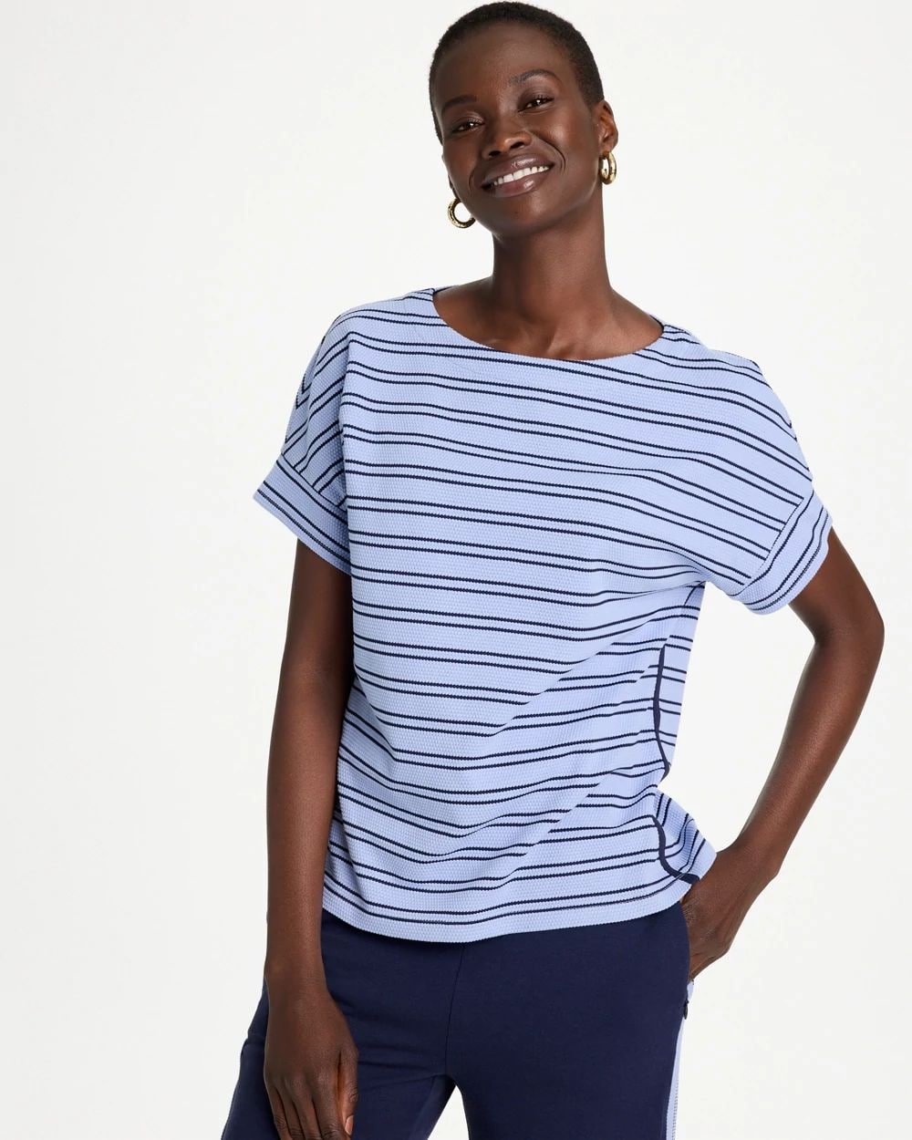 Zenergy® Textured Knit Jacquard Top