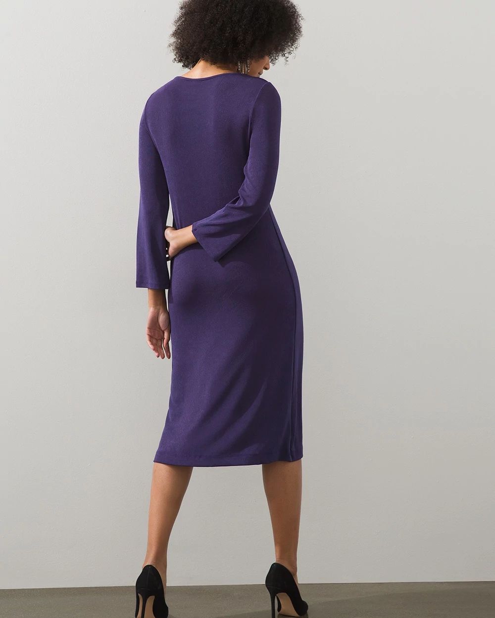 Travelers Twist-Front Midi Dress