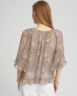 Animal Print Georgette Blouse click to view larger image.
