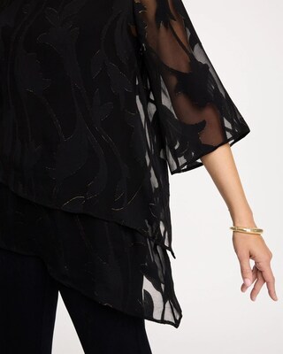 Travelers™ Asymmetrical Semi-Sheer Jacquard Top click to view larger image.