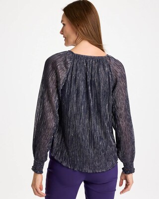 Metallic Bodre Crinkle Mesh Top click to view larger image.