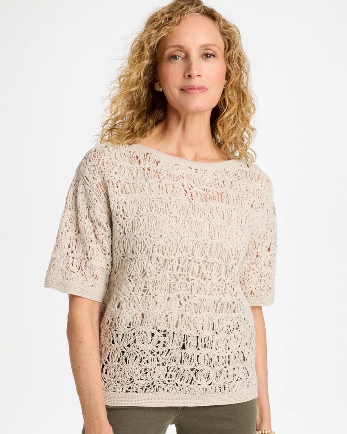 Chico's Cotton-blend Dolman Pullover Sweater In Taupe In Smokey Taupe