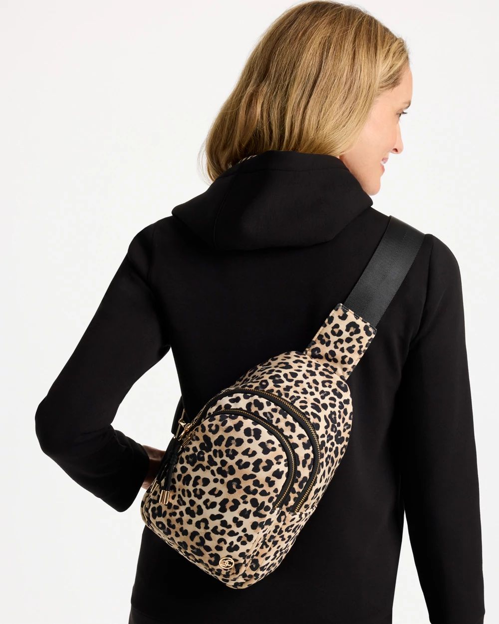 Animal Print Sling Backpack click to view larger image.