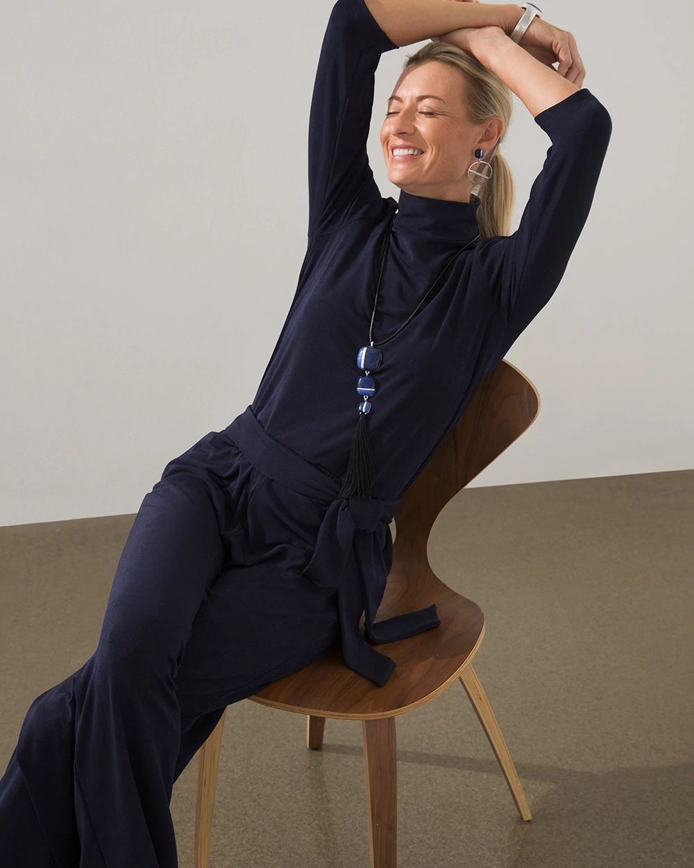 Travelers Mock Neck Jumpsuit