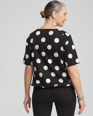 Polka Dot Bubble Hem Top
