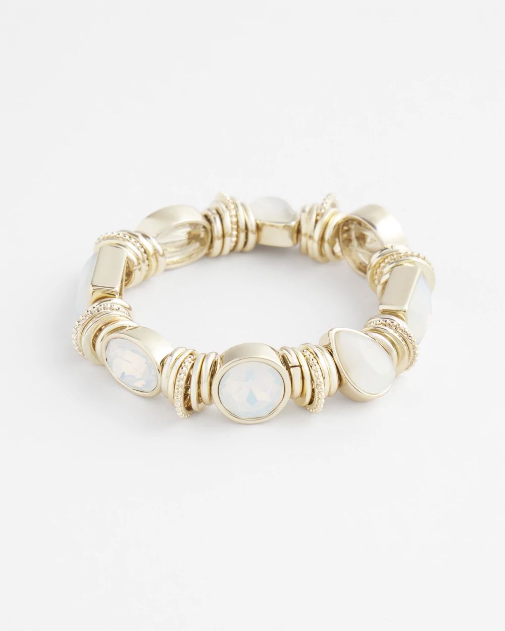 Faux Opal Stretch Bracelet click to view larger image.