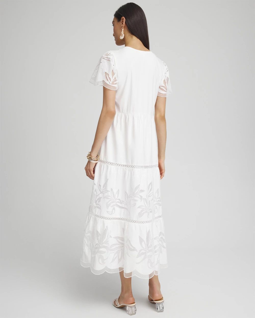 Eyelet Lace Inset Maxi Dress