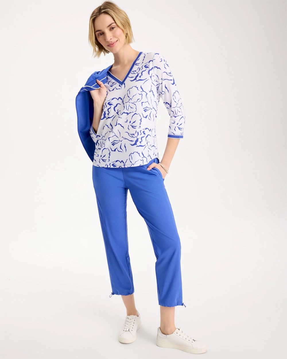 Zenergy® Slub Knit Mesh Trim Tee click to view larger image.