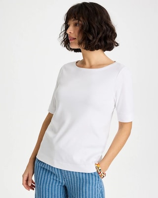 Pima Elbow Sleeve Tee