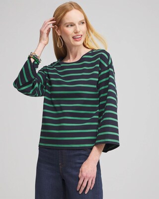 Stripe Wide Sleeve Top