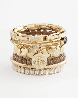 Neutral Fireball Stretch Bracelet click to view larger image.